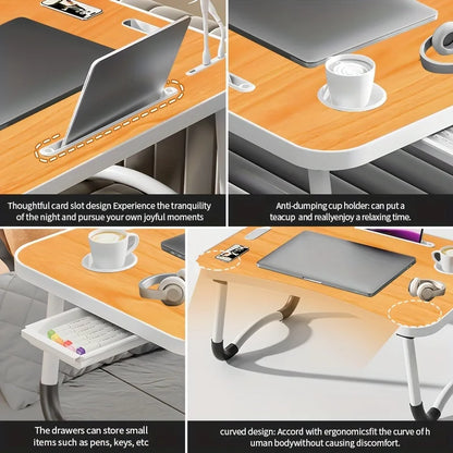 Bed Desk Liftable Folding Laptop Table for College Students and Children Study