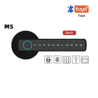 Smart Door Lock Fingerprint Bluetooth Tuya Digital Electronic Lock Smart Home 2025 Keyless Multi Access