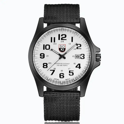 Watch Nylon Strap Quartz Military Style Durable