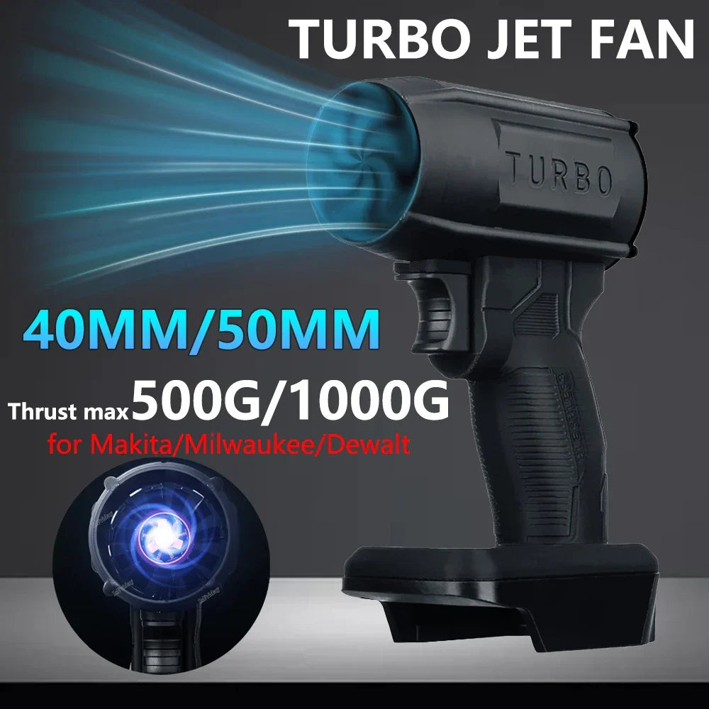 Cordless Turbo Jet Blower for Car Drying – High Power Air Gun 40/50mm, Fast Car Dryer, Dust & Debris Cleaner