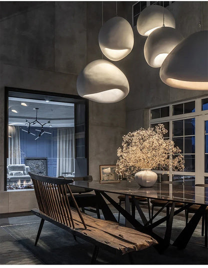 Japandi Pendant Ceiling Lamps Nordic Wabi Sabi LED Dining Room