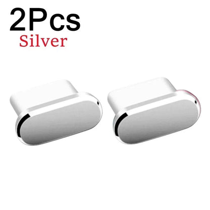 Metal Type-C Charging Port Dust Plugs - 2Pcs iPhone Accessories, Dust & Liquid Protection
