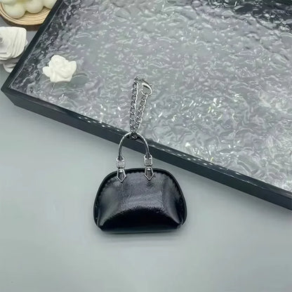 1+1 Free Birkin Inspired Mini Hand Bag - Small Shell Coin Bag Charm Keychain