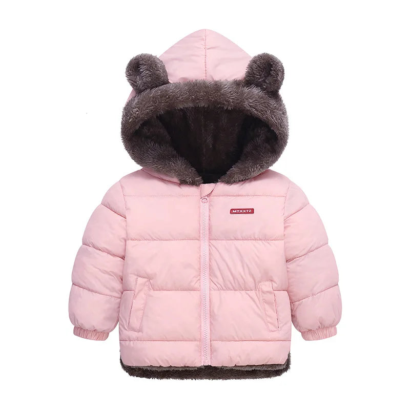 Additional gallery view 33 of kids thick padded fleece winter coat