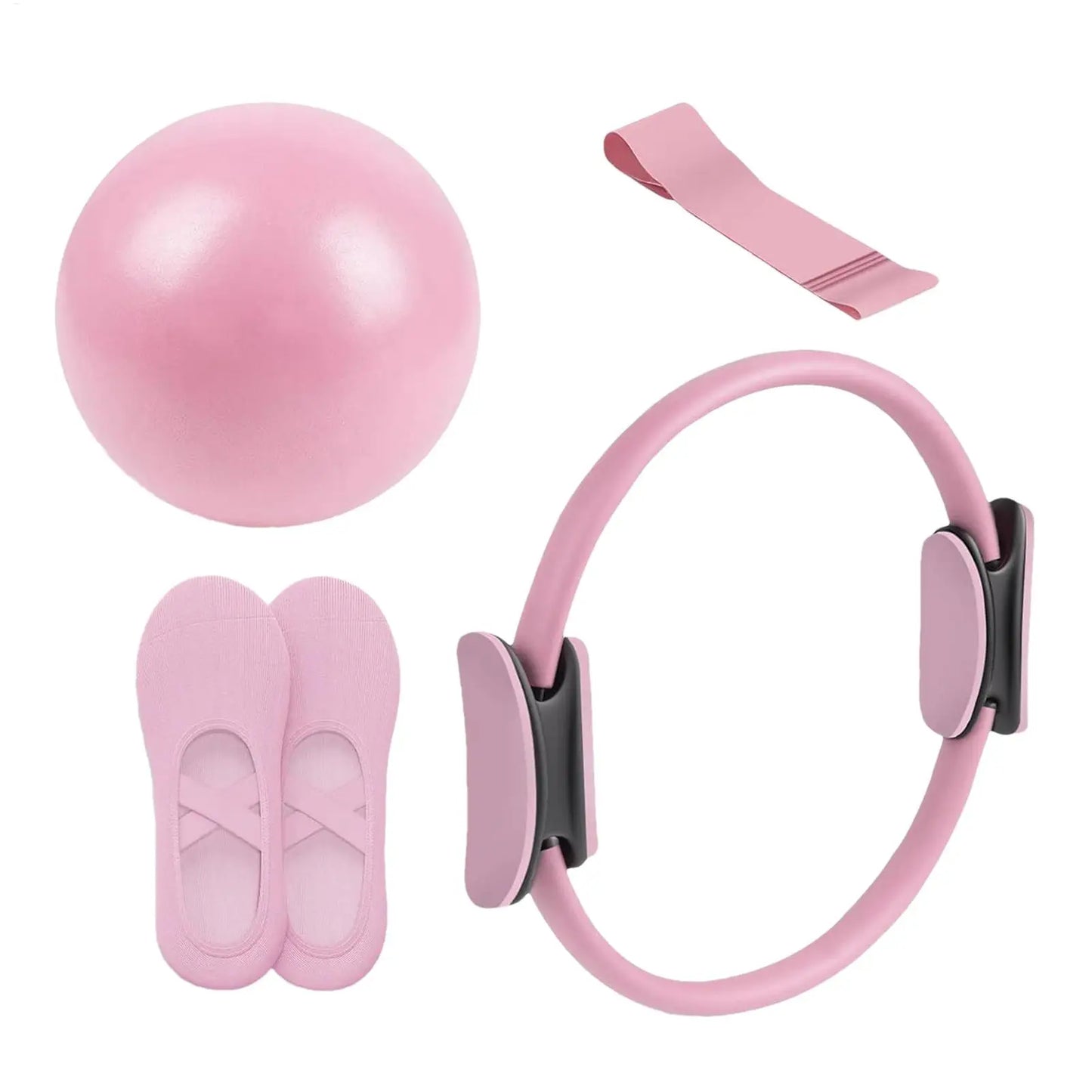 Pilates Ring Pink Fitness Set Home Workout Kit Fall 2026 With Ball And Resistance Band For Pregnancy Postpartum