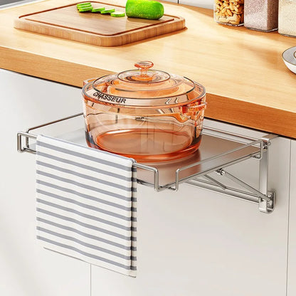 Countertop Foldable Shelf Stainless Steel Wall Mounted Rack Small Space Living Fall 2025 Space Saving