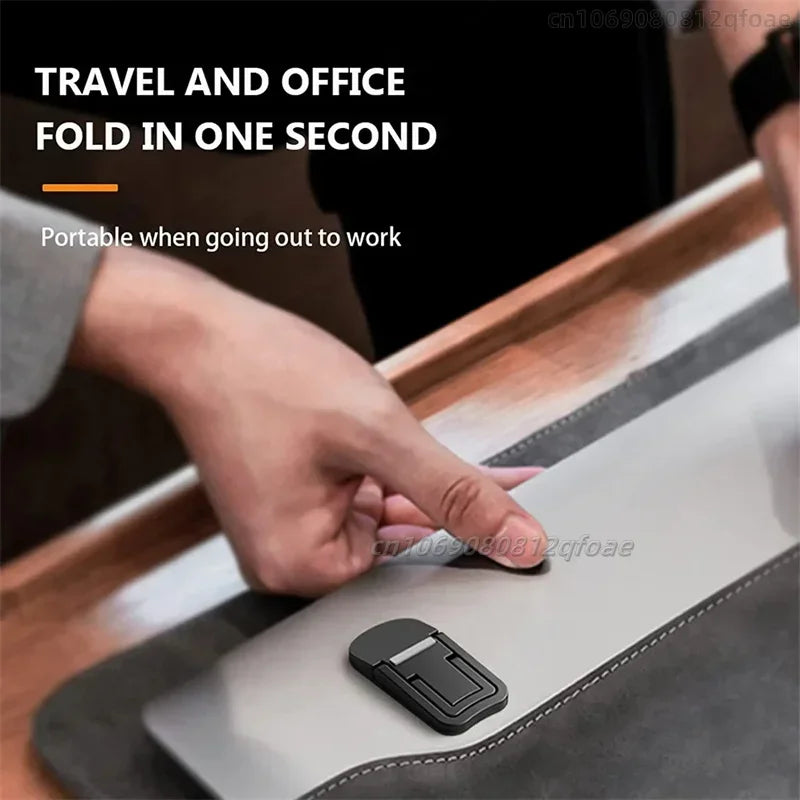 Ultra-Thin Portable Laptop Stand with Mini Legs & Cooling Support for Macbook - Adjustable Bracket