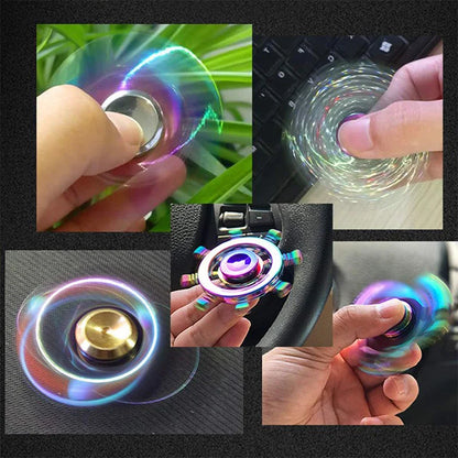 Fidget Spinner Metal Toy Rainbow Spinner R118 60mm Stress Relief for Adults and Kids