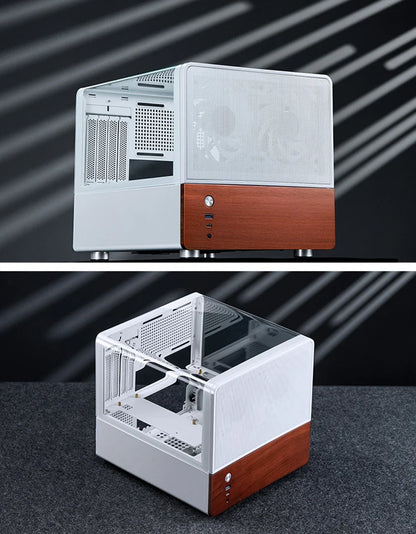 Mini ITX MicroATX PC Case Sea View Glass Compact Gaming
