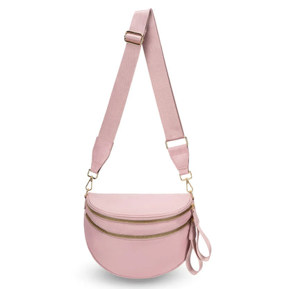 Casual women's checkered fanny pack – large capacity bum bag, adjustable crossbody mommy travel bag