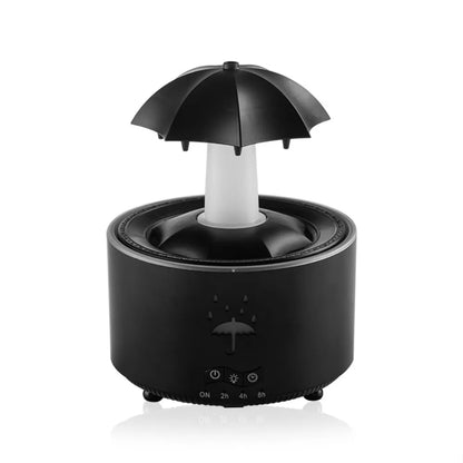 Rotating Umbrella Water Drop Humidifier with Night Lights, Essential Oil Aroma Diffuser for Home, Mute Spray, 300ML Capacity