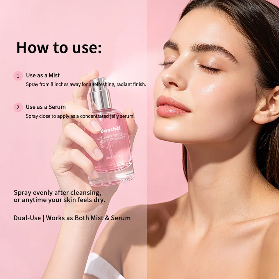 Collagen Peptides 2-in-1 Jelly Serum & Face Mist – Deep Hydration Moisturizing Skin Care Spray 2026