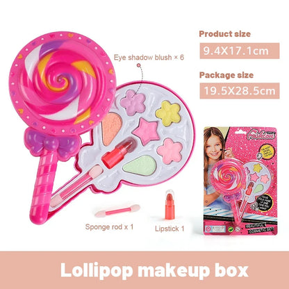 Princess Makeup Toy Set for Kids - Pretend Play Cosmetics with Lipstick & Eyeshadow for Parties