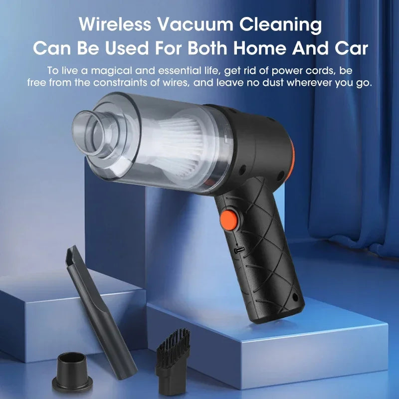 Cordless Handheld Mini Vacuum Cleaner - Wireless Auto & Home Dual Use, Strong Suction, Household Cleaning