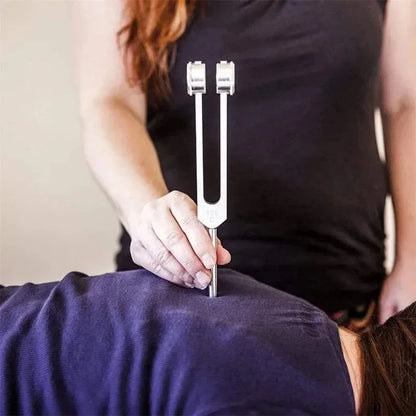 Chakra Healing Tuning Fork Set 128Hz 512Hz - Aluminum Alloy Sound Therapy Tools for Yoga and Meditation