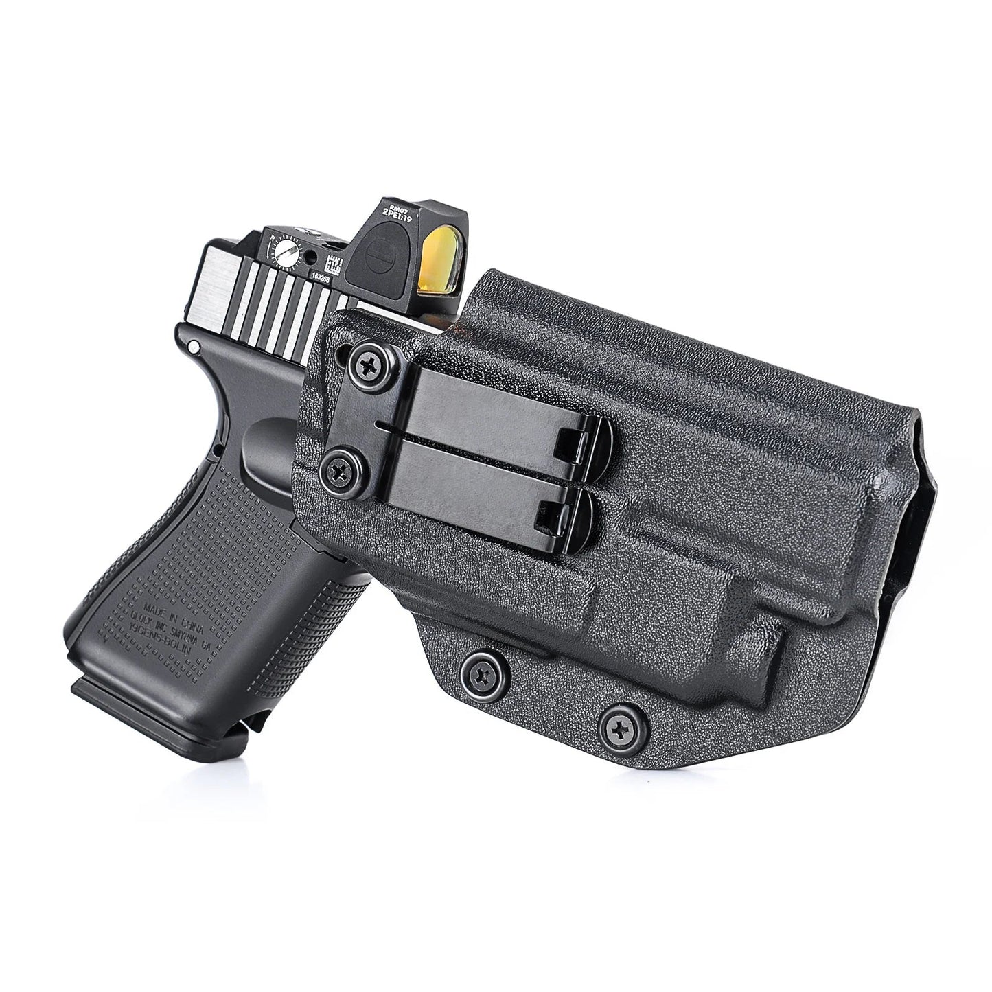 IWB Kydex Holster - TLR-8 Light Compatible, Inside Waistband Concealed Carry, 19 19X 23 25 32 44 45 Compatible