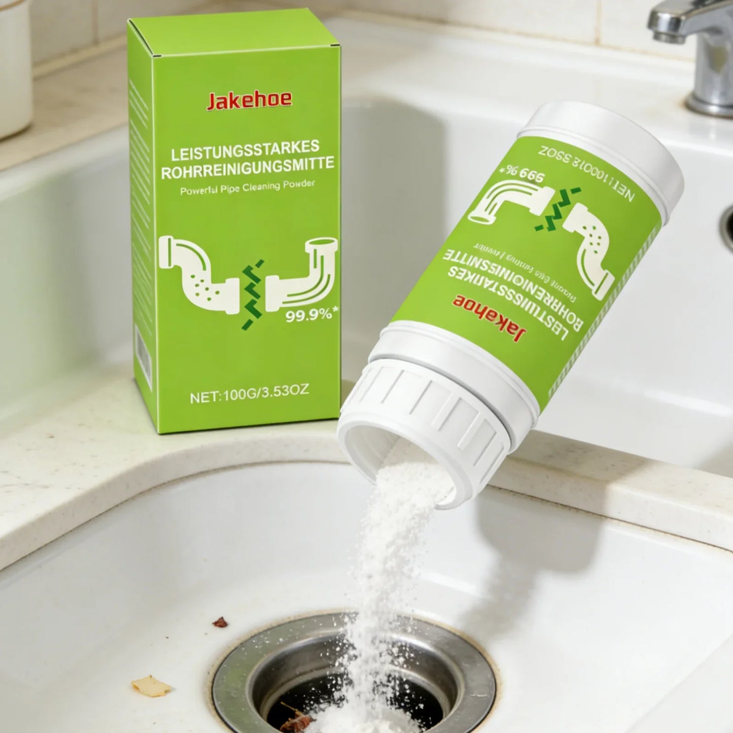 Drain Cleaner Powder 100g Noncorrosive Deodorizing Pipe Cleaner For Bathroom Kitchen Sinks Fall 2026 Home Maintenance