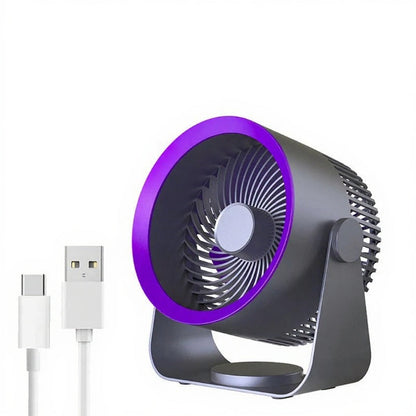 Portable Fan Battery Desk Air Circulator Quiet Summer
