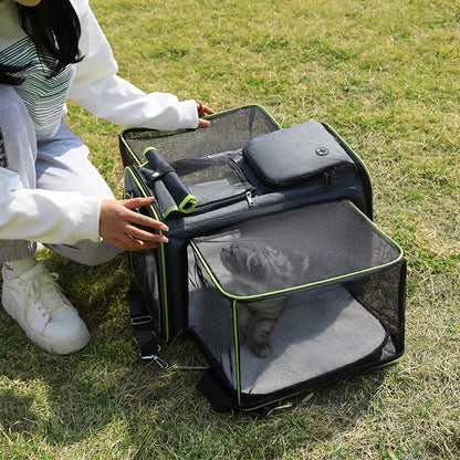 Cat Backpack Breathable Foldable Pet Carrier Outdoor Travel 2025 Large Capacity Ventilated Comfort Fold Flat Storage