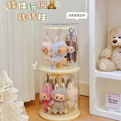 Display Case Transparent Rotating Plush Figure Stand Collector Display, Fall 2025 Dustproof Gift Idea