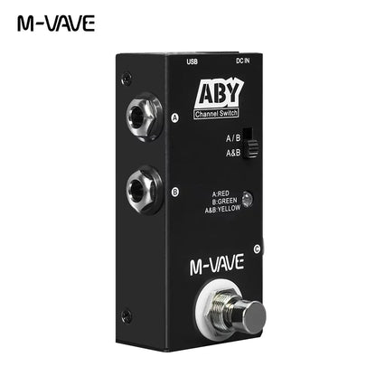 M-VAVE ABY Line Selector Pedal – True Bypass AB Box Mini Guitar Bass Channel Switch 2026