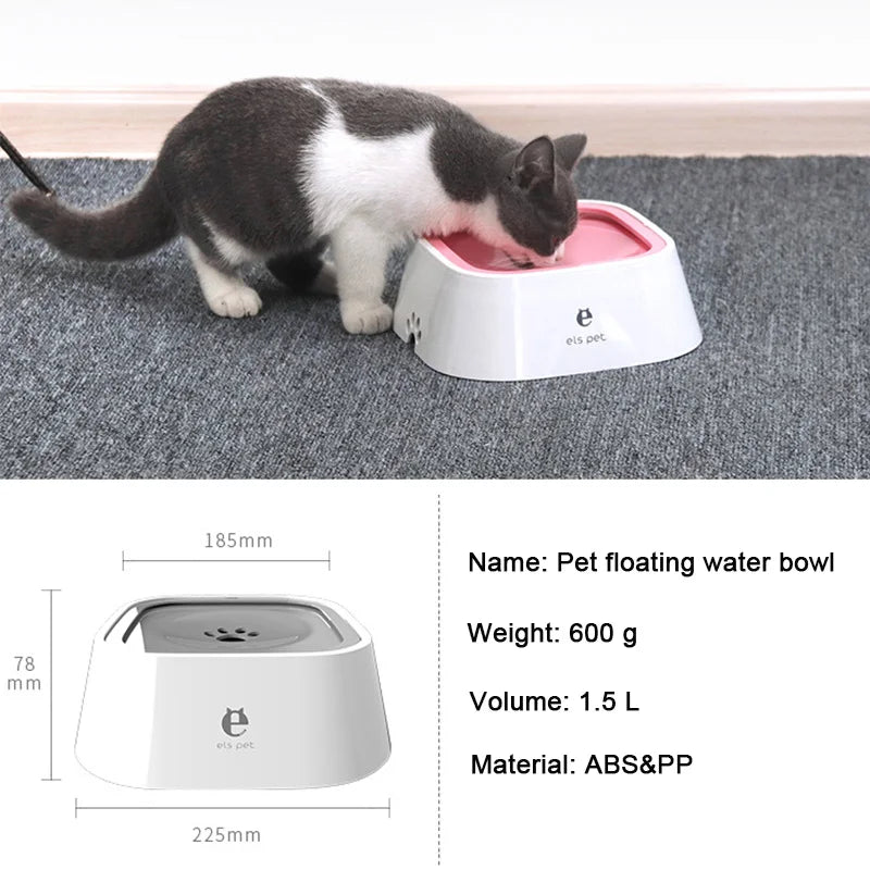 Pet Water Bowl Floating No Splash Dispenser Portable Travel Pet Bowl Summer 2025 Spill Proof Hydration