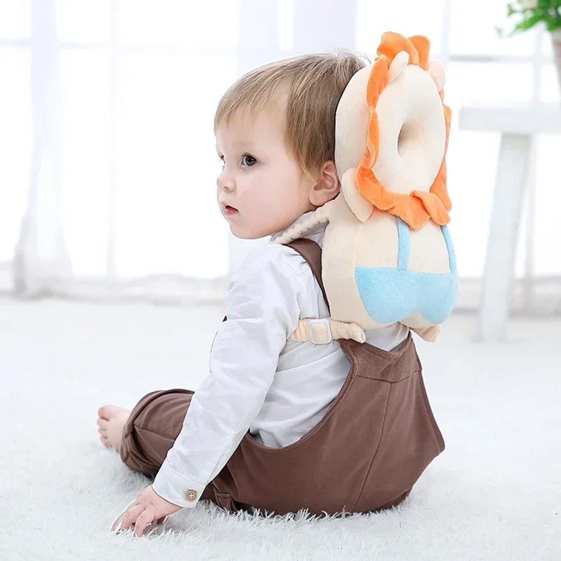 Toddler Backpack Pillow with Adjustable Straps, Soft Crystal Velvet Material, Lightweight Cartoon Design for Safety and Comfort