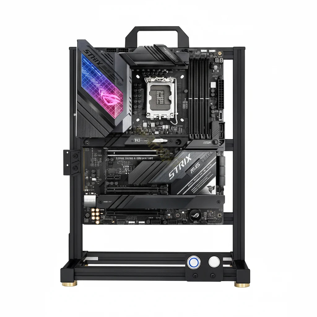 Open Frame Aluminum PC Case Rack EATX Water Cooling