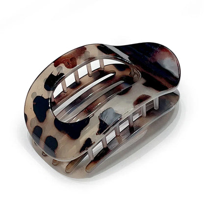 Hair Claw Clip Oval Design Leopard Print Acrylic Barrettes Spring 2026 Trend Gift