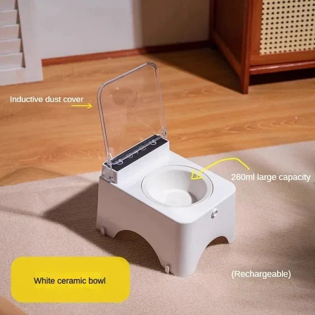 Smart Cat Feeder Infrared Auto Open Cover Dual Stainless Steel Bowls Fall 2025 Hands Free Anti Mouse Mess Free