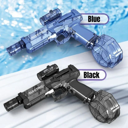 Electric Water Gun Self-Priming Pulse Blaster Kids Toy Summer 2025 Large Capacity Tank LED Lights