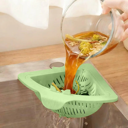 Magnetic Sink Drain Basket Triangle Stainless Steel For Vegetables And Fruit Drainage Eco Friendly Kitchen Organizer
