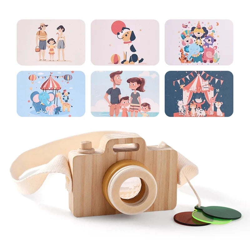Variant image for Wooden Montessori Camera Toy for Babies, BPA-Free, Safe Outdoor Gift for Toddlers, Encourages Creative Play and Skill Development-4