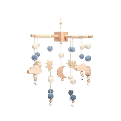Baby Mobile Wooden Crib Hanging Toy Newborn Nursery Fall 2025 Soothing Music Developmental Gift