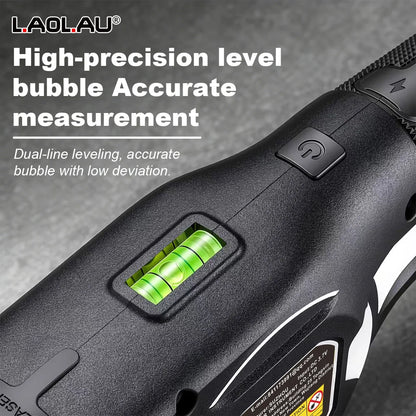 LAOLAU 2-in-1 Laser Tape Measure 5M/16FT – Type-C Rechargeable Class II Laser Auto-Lock Tool 2026