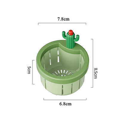 Kitchen Sink Drain Strainer With Handle Cactus Design ABS Plastic Waste Filter Eco Friendly 2026 Gift