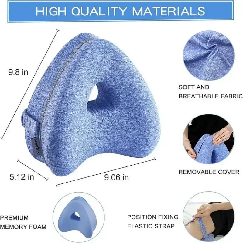 Memory Foam Leg Pillow Orthopedic Thigh Support Cushion Sciatica Back Pain Relief Fall 2025