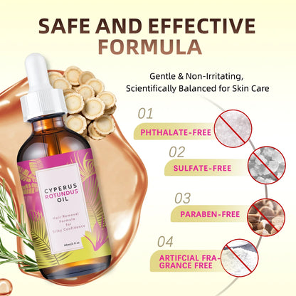 Hair Removal Oil 60ml Natural Jojoba Almond Oil For All Skin Types Long Lasting Smooth Skin TikTok Viral Fall 2026