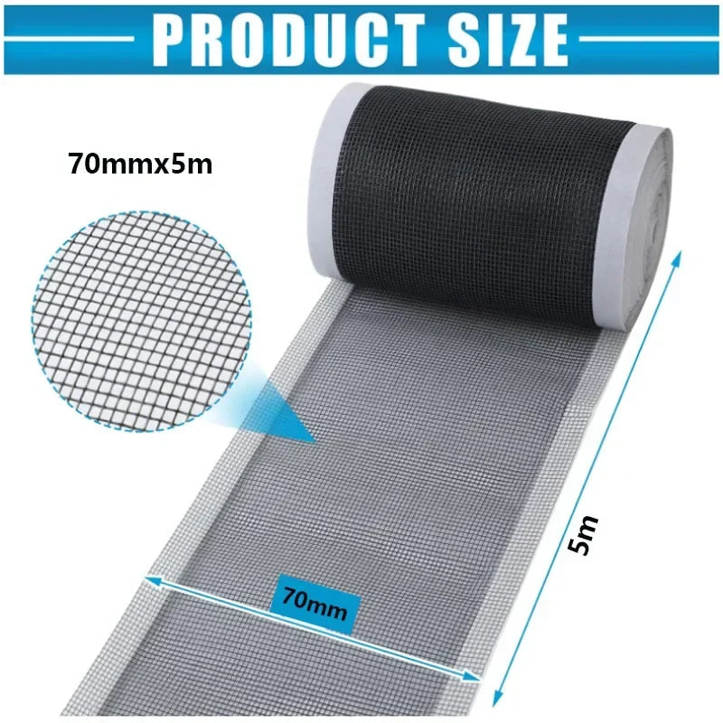 Shower Drain Hair Catcher Mesh Filter Self Adhesive Cuttable Roll Disposable Hair Filter For Bathroom And Kitchen Sink