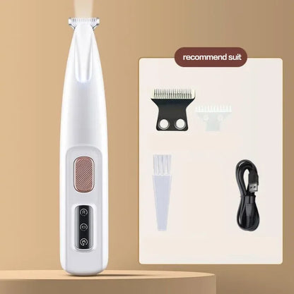Waterproof Dog Paw Trimmer with LED Light – 18mm Wide Blade LED Display Pet Grooming Clipper 2026