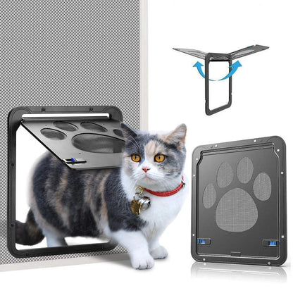 Pet Door Lockable Magnetic Screen Flap Panel Universal Door Gate Window Pet Entry Spring 2025 Easy Install Secure