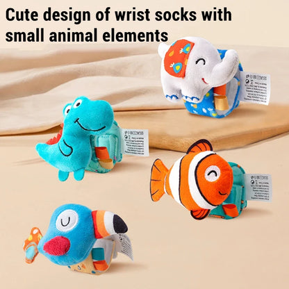 Baby Wrist Rattle Set Newborn Sensory Toys Soothing Gift
