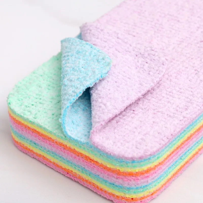 Kitchen Dishcloths 24-Pack Rainbow Tearable Absorbent Cleaning Cloths Thick Scouring Pads Eco Friendly Fall 2025