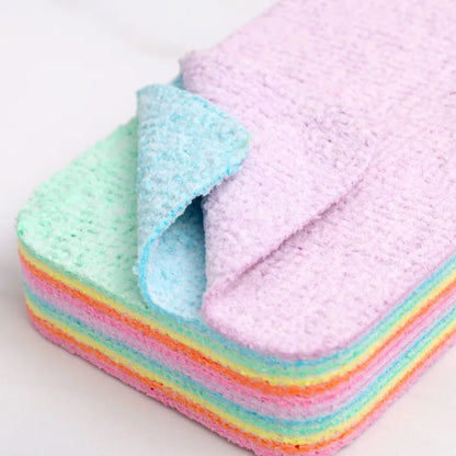 Kitchen Dishcloths 24-Pack Rainbow Tearable Absorbent Cleaning Cloths Thick Scouring Pads Eco Friendly Fall 2025