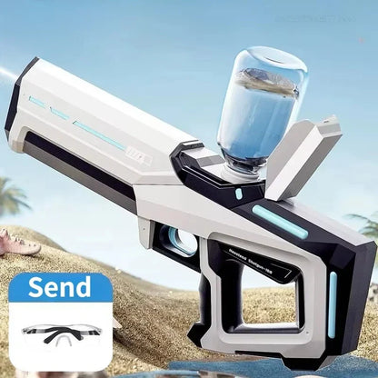 Water Blaster Wireless Dual Electric Water Gun Large Capacity 8m Range Burst Mode Summer 2025 Beach Kids Toy