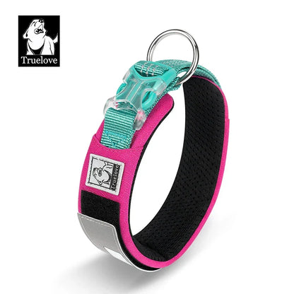 Dog Collar Reflective Personalized Padded Collar Large Dogs Night Walk Fall 2025 Breathable Quick Release Safety