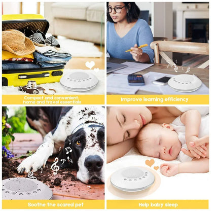 White Noise Machine USB Rechargeable Portable Baby Sound Machine 28 Soothing Sounds Memory Fall 2025 Calming Sleep Aid