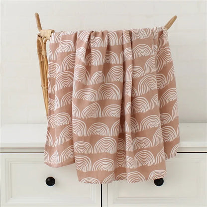 Bamboo Muslin Swaddle Blanket 120x120 Cm Floral Newborn Bedding Fall 2025 Breathable Eco Friendly Baby Gift