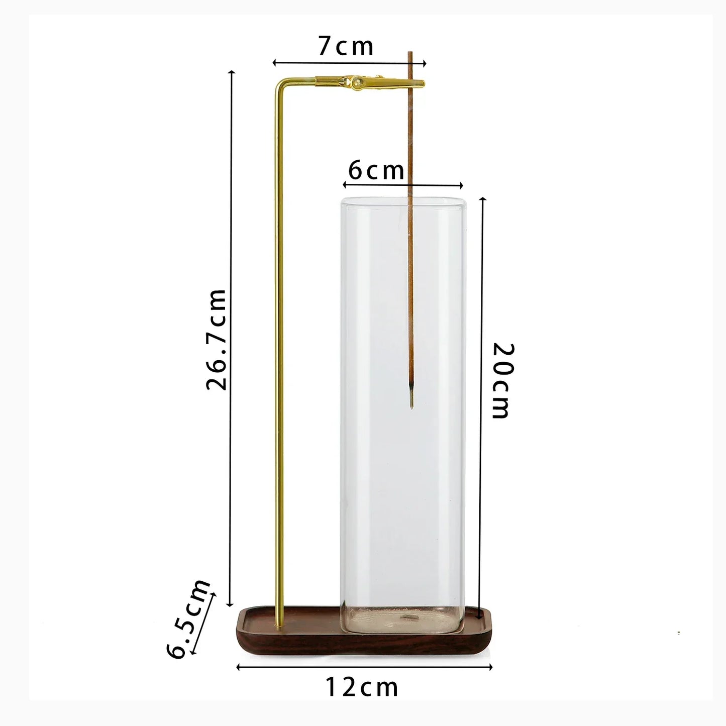 Incense Holder 2 in 1 Glass Ash Catcher Organizer Stand, Fall 2025 Home Decor, Anti Ash Clean Design