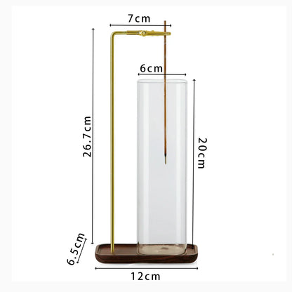 Incense Holder 2 in 1 Glass Ash Catcher Organizer Stand, Fall 2025 Home Decor, Anti Ash Clean Design